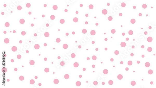 Obraz ピンク色のランダムな水玉背景
Pink random polka dot background