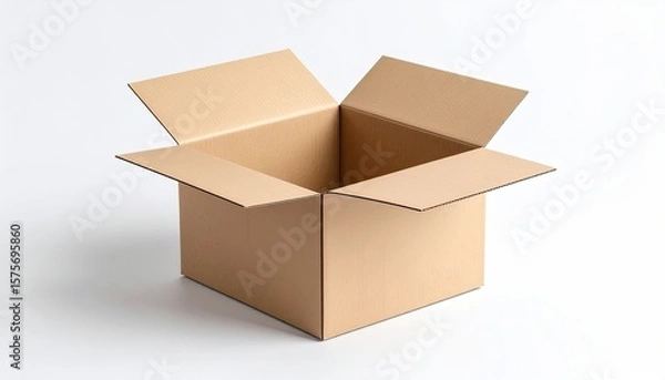 Fototapeta Empty cardboard box open