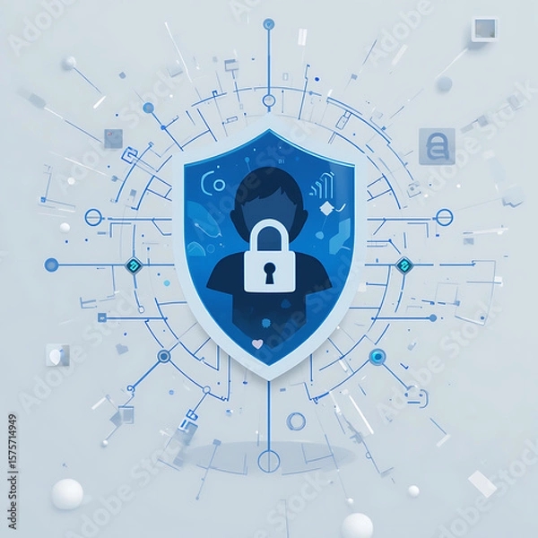 Fototapeta Protecting Personal Data on Devices in Digital Environments