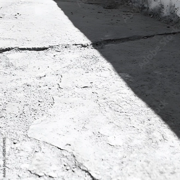 Fototapeta Abstract Black and White Concrete Texture with Shadow