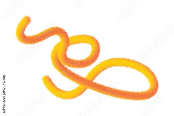 Fototapeta This high-resolution abstract vector features a glowing, fur-like texture in a looping swirl, blending orange, red, and yellow gradients. Ideal for bold digital art, tech campaigns, creative branding,