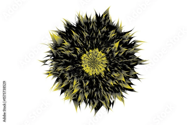 Fototapeta High-resolution abstract artwork featuring layered floral burst energy with jagged strokes and dynamic motion. Ideal for apparel, branding, packaging, and modern digital media.