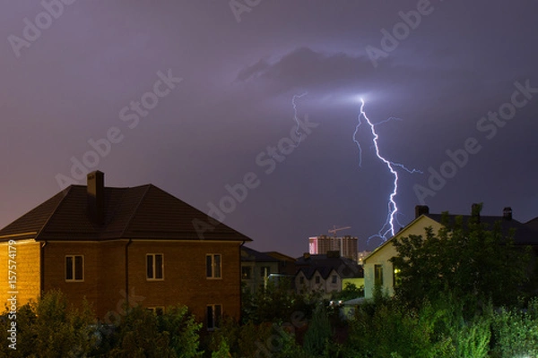 Obraz Thunderstorm in the city