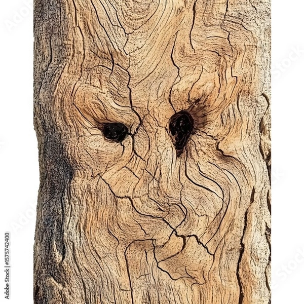Fototapeta Intricate Weathered Wood Texture Face Pattern Abstract