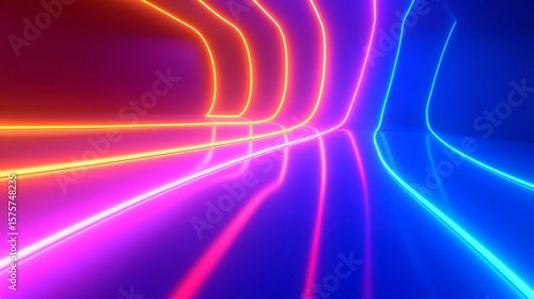 Fototapeta Minimalist wallpaper design emphasizing vibrant colors and shapes.