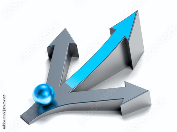 Obraz Business conception. Choice of an optimum way.