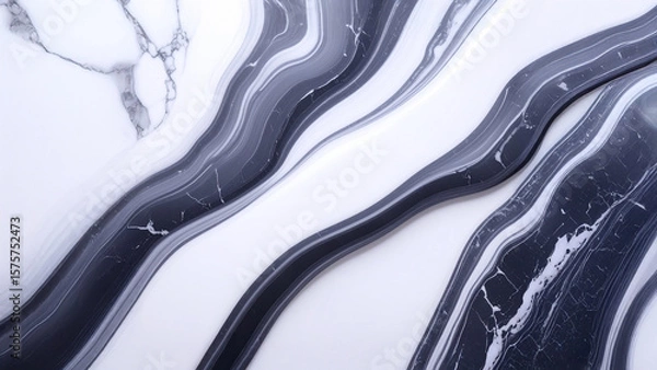 Obraz Marble black and white abstract background