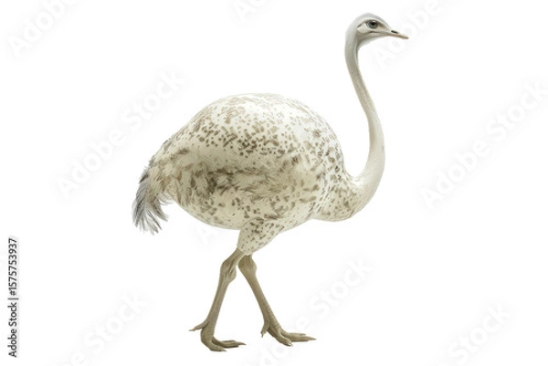 Obraz Full view of ostrich bird standing on transparent background