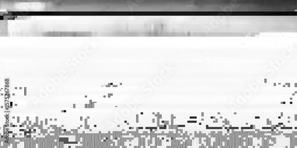 Fototapeta Fine grey digital noise texture, a subtle glitch effect static overlay element perfect for adding grit or a retro feel to digital designs. High-quality isolated graphic on transparent background, PNG 