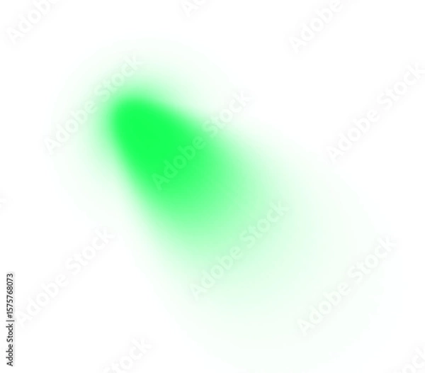 Fototapeta A soft green light streak effect, a luminous abstract motion blur graphic element flare, ideal for adding dynamic highlights and overlays in creative digital designs.isolated object on transparent png