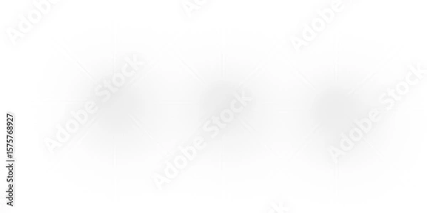 Fototapeta Three abstract blurry light spots. Bokeh style soft focus graphic elements and visual highlights isolated transparent background, versatile PNG cutout for overlays or subtle backgrounds.