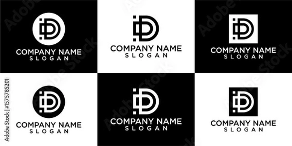 Fototapeta d logo design vector symbol graphic idea creative