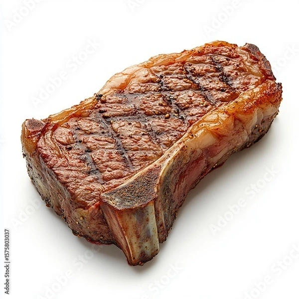 Obraz Juicy grilled steak, perfectly cooked, ready for a delicious meal.