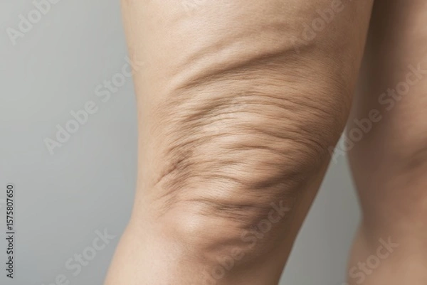 Fototapeta Close-up View of a Leg Highlighting Skin Texture in Natural Light