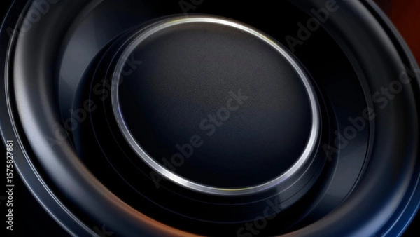 Obraz camera lens on black background