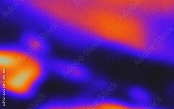 Fototapeta Vibrant purple and orange grainy gradient abstract Background, modern color blur backdrop design