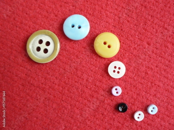 Fototapeta  Buttons on a red background