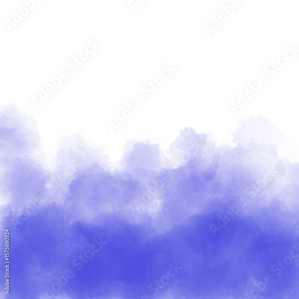 Fototapeta Blue Smoke Fog Mist Effect Isolated on Transparent Background, Colorful Magic Cloud Dust Vapor Overlay for Design and Decoration