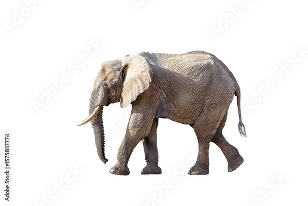 Obraz Elephant strolling calmly isolated on transparent background
