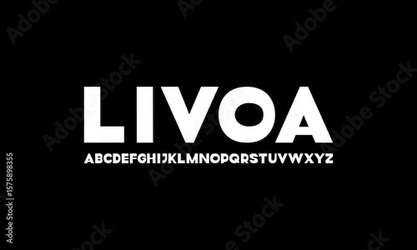 Fototapeta Vintage typography font vector. Masculine clean bold character set. Creative alphabet simple typeface. Abstract letter type style. Logo art banner poster flyer billboard text graphic design