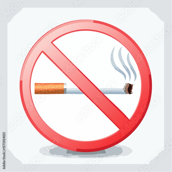 Obraz 喫煙禁止マークのシンプルアイコン
