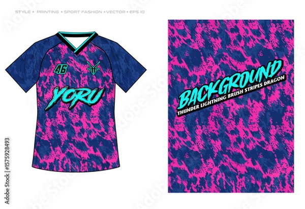 Fototapeta water flow reflection abstract pattern sublimation jersey design beach wave blue pink camouflage vector futuristic background elegant simple	