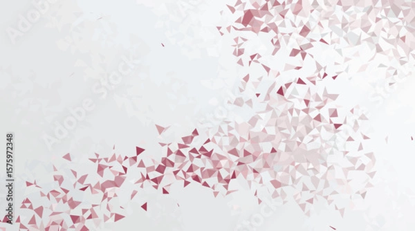 Fototapeta Scattered geometric shapes in muted tones abstract