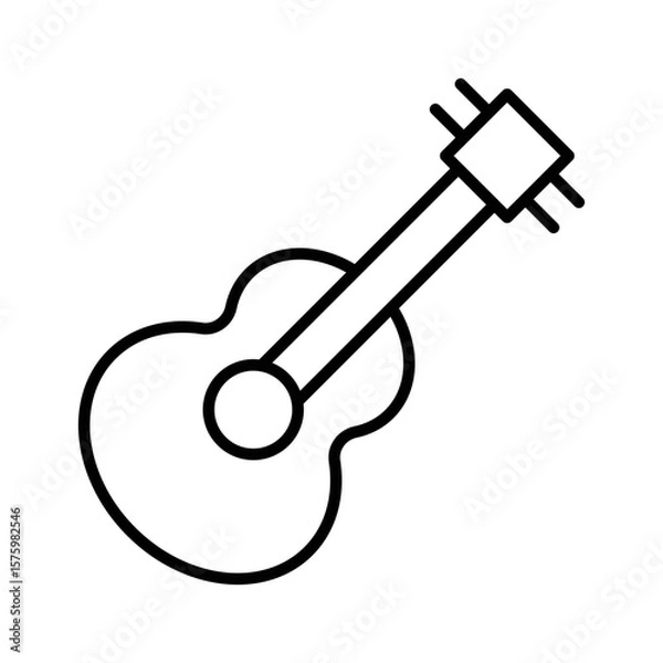 Fototapeta Western Guitar Icon Vector. Guitar Logo.