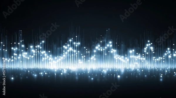 Obraz Abstract digital graphic design of light and lines.