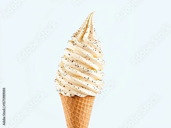 Obraz Summertime Treat:  Ice Cream Cone and Blank Background