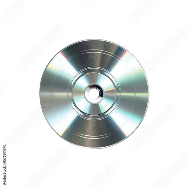 Obraz Shiny Silver Compact Disc or DVD Reflection