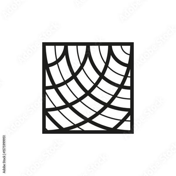 Obraz Geometric square logo icon. Square concept vector design with minimalistic linear style