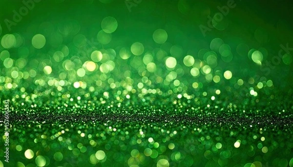 Obraz Green glitter bokeh background
