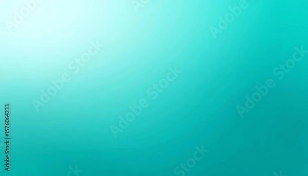 Fototapeta Subtle mint aqua gradient, smooth transition from light to dark hues, soft, abstract