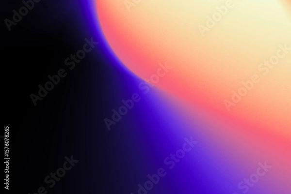 Fototapeta Abstract mesh gradient with vibrant purple and orange tones on dark background. Smooth color transition and futuristic curves create a calming, modern aesthetic. Ideal for tech backgrounds.