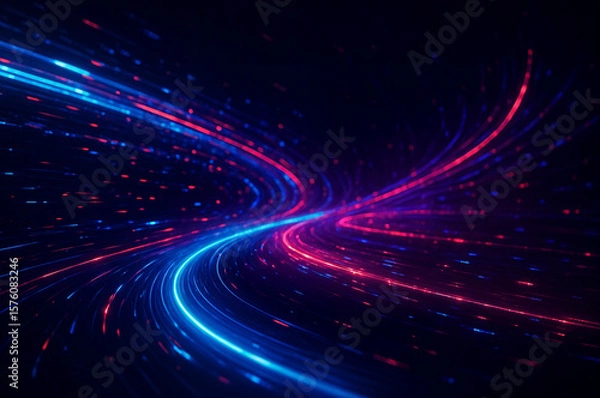 Obraz Futuristic Data Flow in Motion