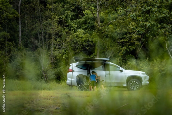 Obraz car in the forest