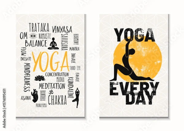 Obraz Motivational Yoga Posters Set