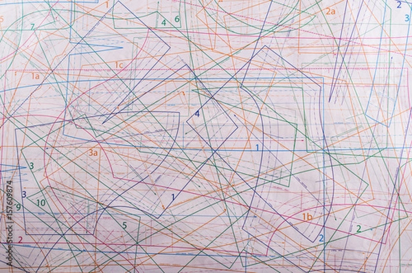 Obraz Beige background with blueprints