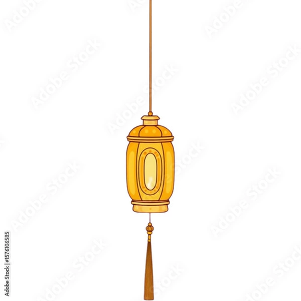 Fototapeta Hanging lantern with tassel