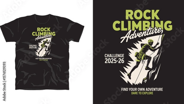 Obraz Rock Climbing Explore Adventure typography inspritional graphic t-shirt and apparel design