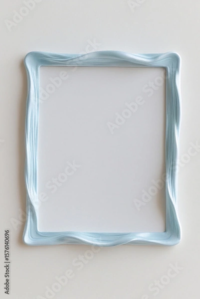 Obraz blue frame on white background