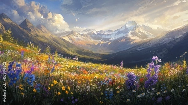 Fototapeta Mountain Meadow Bloom
