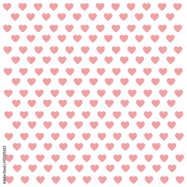 Fototapeta seamless pattern with pink hearts abstract background vector illustration