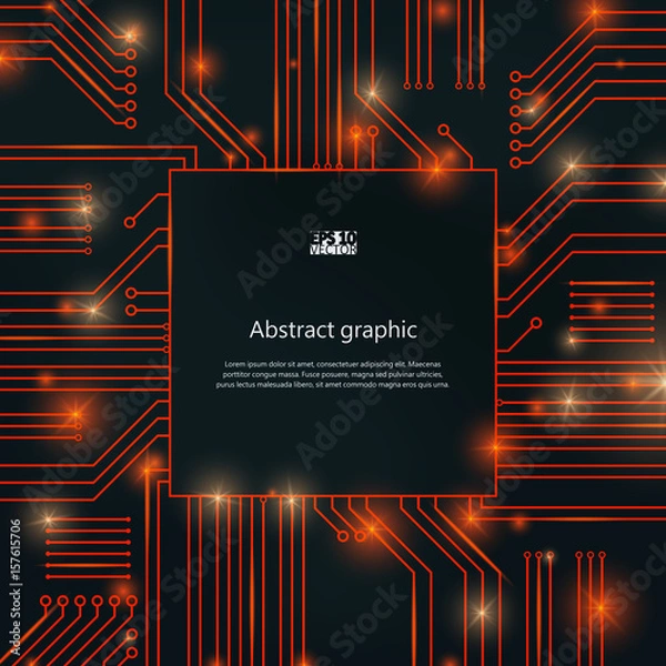 Fototapeta Circuit board vector background. Eps10 Vector illustration.