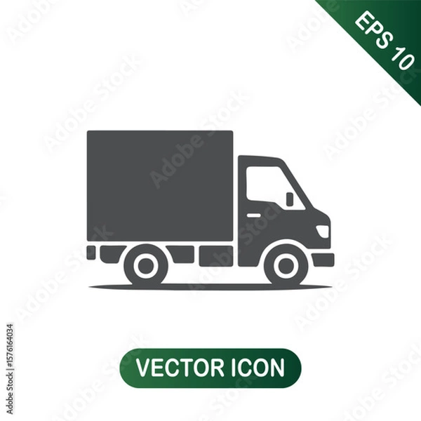 Obraz Fast shipping delivery truck icon