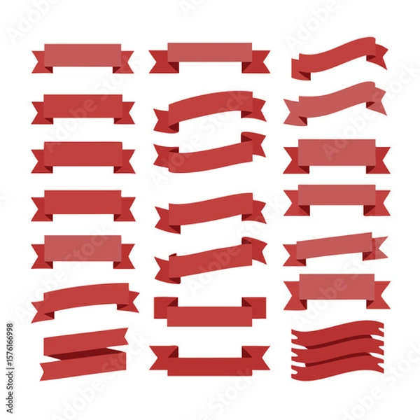 Obraz Download red banner vector set collection for graphic design and decoration use