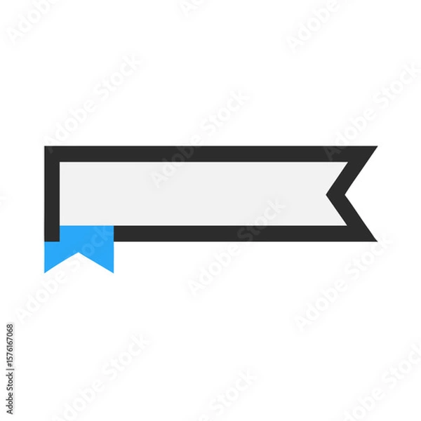 Obraz Vector graphic of a simple banner ribbon design for website or print design use