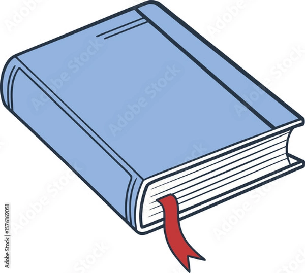 Obraz vector of Textbook with Bookmark Illustration