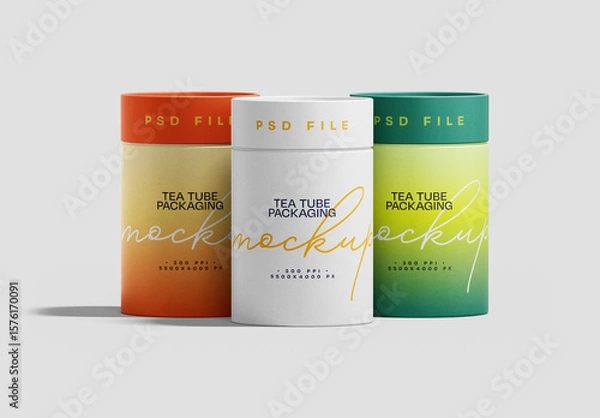 Obraz Paper Tube Tea Packaging Mockup